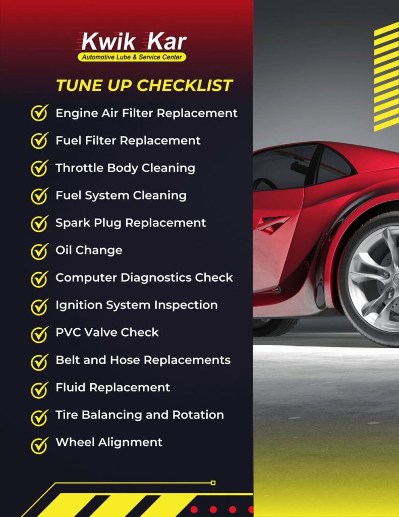 Kwik Kar Car Tune Up Checklist