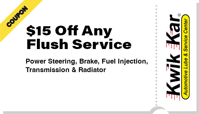 Kwik Kar Coupon $15 Off Any Flush Service