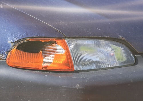 Broken headlight can fail your TX state inspection