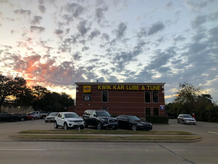 Kwik Kar Farmers Branch at Sunset