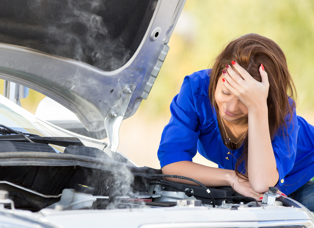 Woman Frustrated over Car Needing Auto Repair